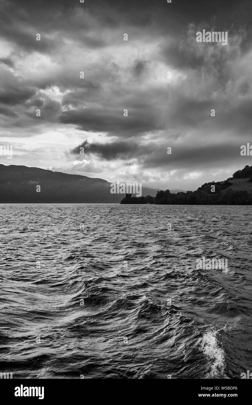 Urquhart Castle Loch Ness in den Highlands von Schottland. Stockfoto