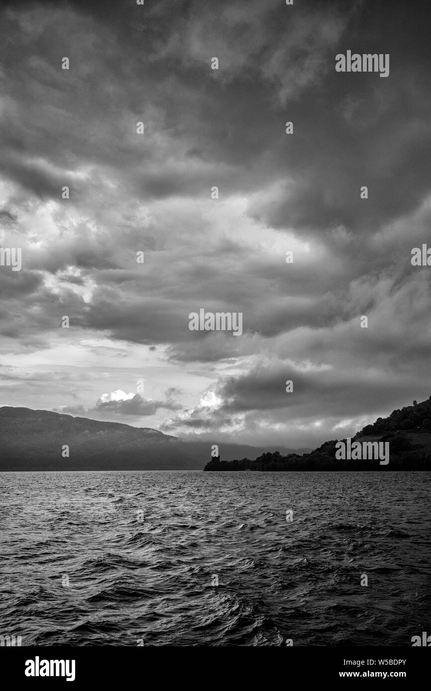 Urquhart Castle Loch Ness in den Highlands von Schottland. Stockfoto