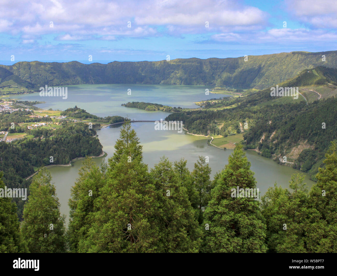 Lagune der sieben Städte in Azoren Stockfoto
