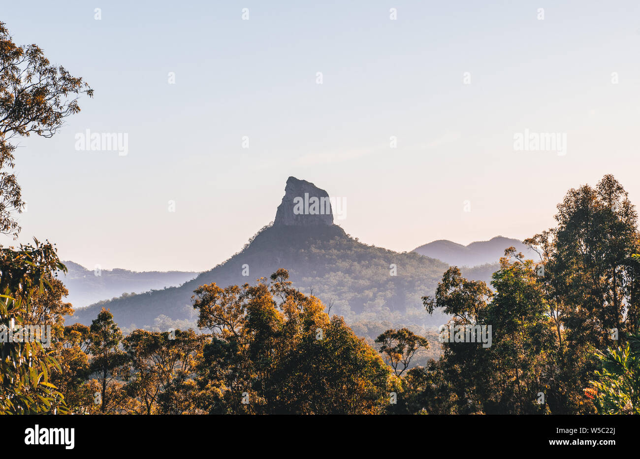 Sunshine Coast Mountain View Stockfoto
