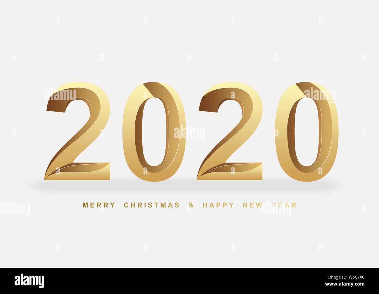 2020 Neue Jahr Gold font Hintergrund Stockfoto