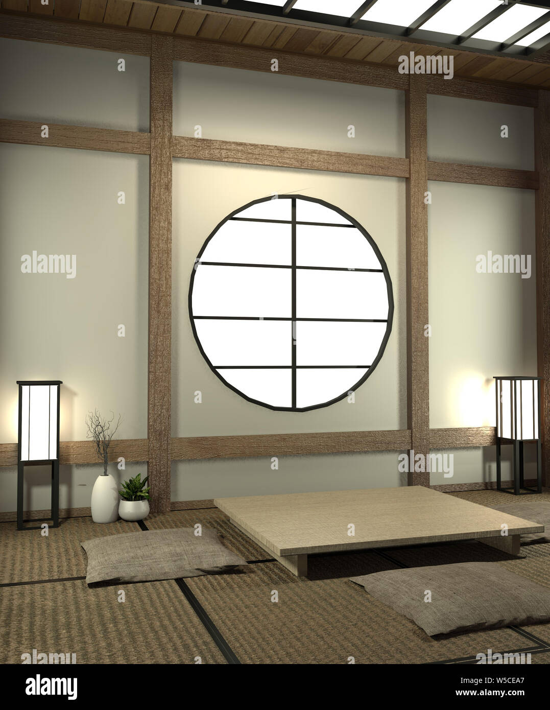 Bis Mock Japan Zimmer Mit Tatami Matten Boden Und Dekoration