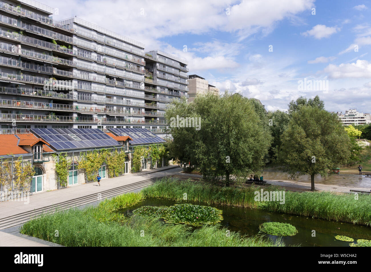 Paris eco - Bezirk - Clichy-Batignolles im 17. Arrondissement befindet sich entwickelte eco - Bezirke (eco Quartiers) in Paris, Frankreich, Europa. Stockfoto
