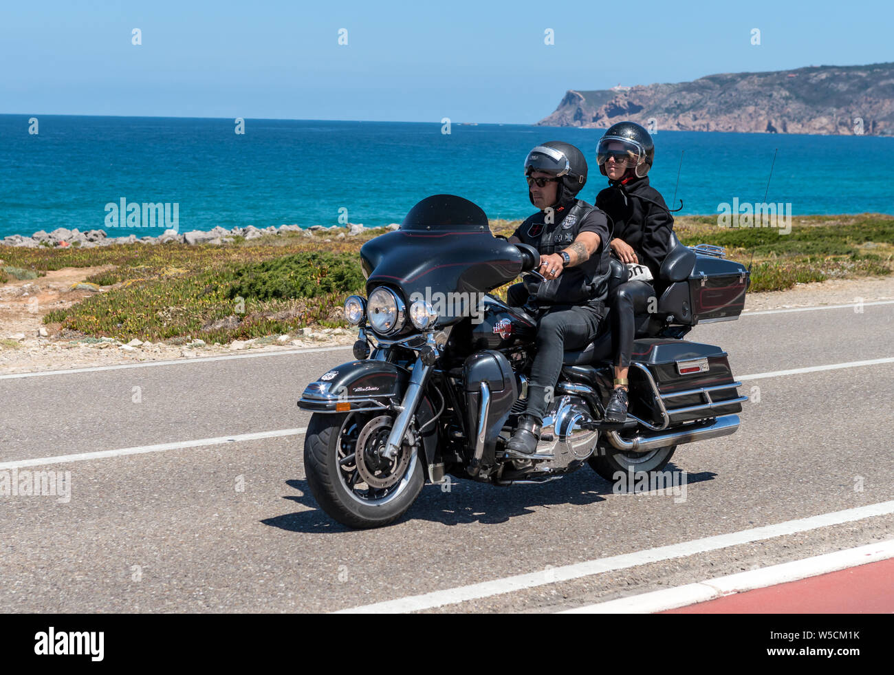 28. jährlichen Europäischen Harley Owners Group (H.O.G.) Rallye in Cascais. Portugal. 32 km Parade während der 28. jährlichen europäischen Harley Owners Group (H.O. Stockfoto