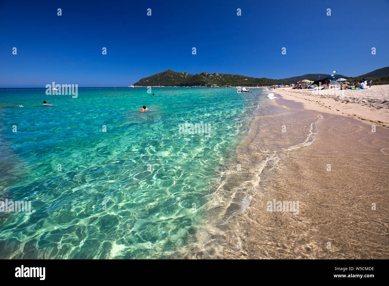 Cala Sinzias Beach in der Nähe von Costa Rei auf der Insel Sardinien, Sardinien, Italien, Europa. Stockfoto
