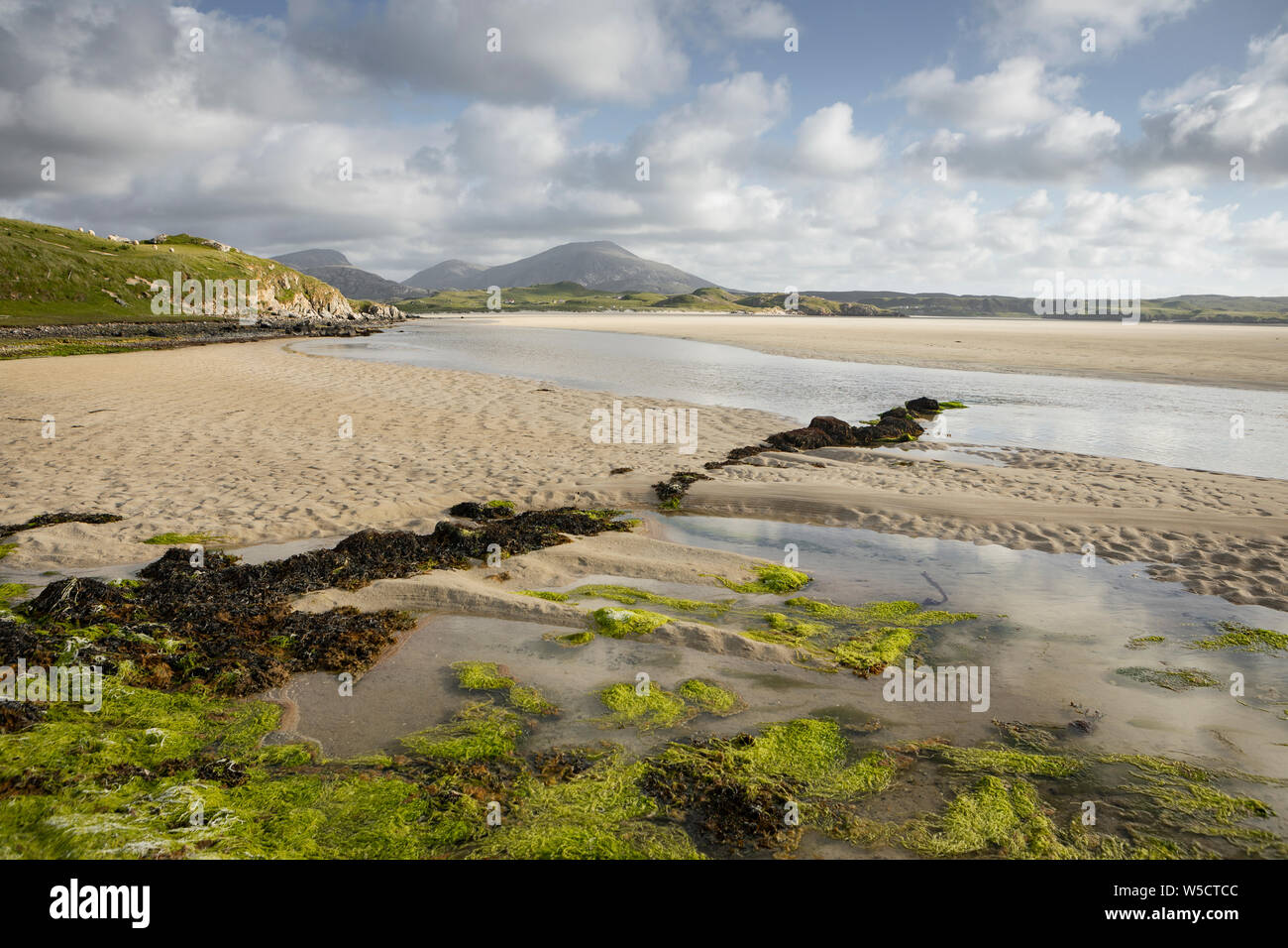 Blick auf die Bucht von Uig, Isle of Lewis, Äußere Hebriden, Schottland Stockfoto