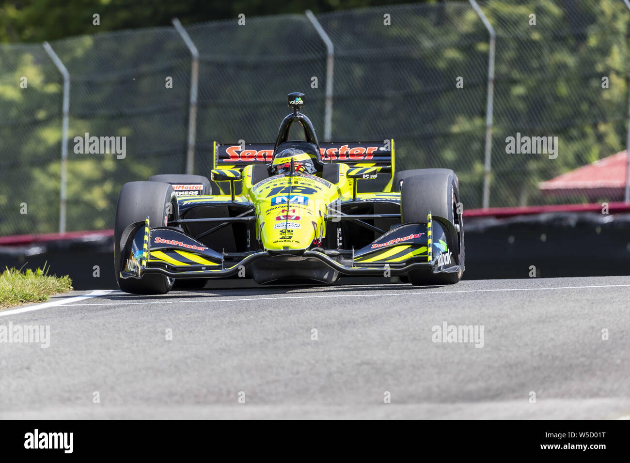 Juli 26, 2019, Lexington, Ohio, USA: Sebastien Bourdais (18) von Frankreich Praktiken für die Honda Indy 200 im Mid Ohio in Mid-Ohio Sports Car Course in Lexington, Ohio. (Bild: © Walter G Arce Sr Schleifstein Medi/ASP) Stockfoto