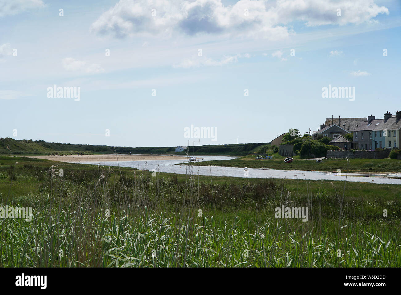 Aberffraw Fluss hinunter in Richtung Strand Stockfoto