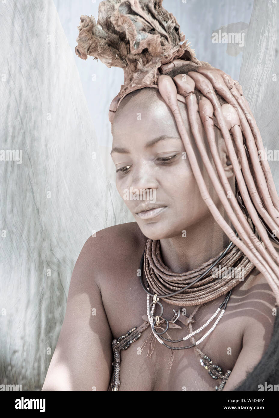 Norden Namibias Himba Dorf Stockfoto