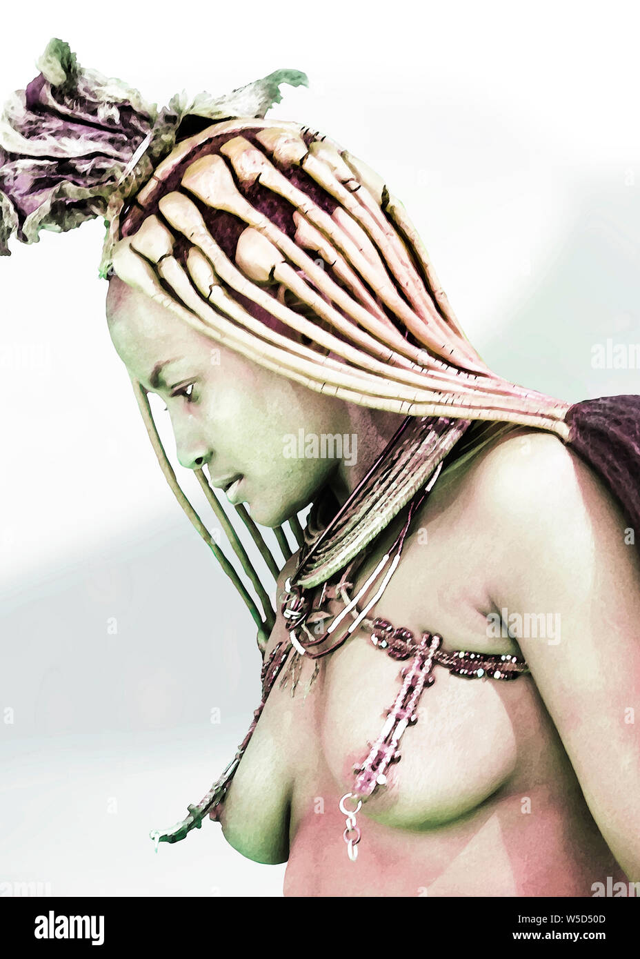 Norden Namibias Himba Dorf Stockfoto