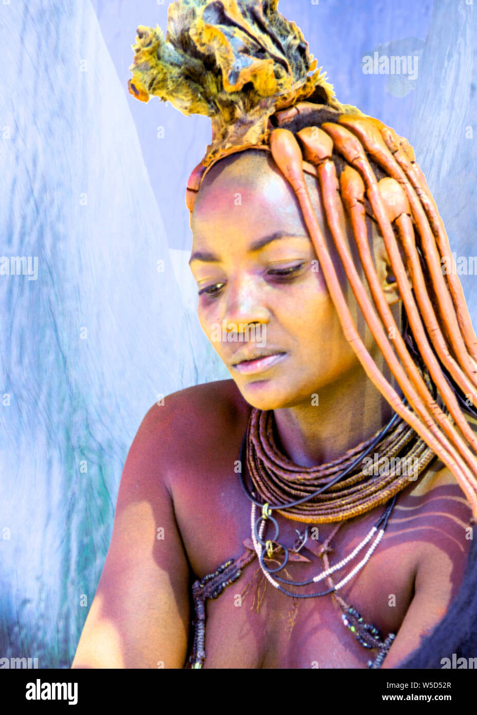 Norden Namibias Himba Dorf Stockfoto