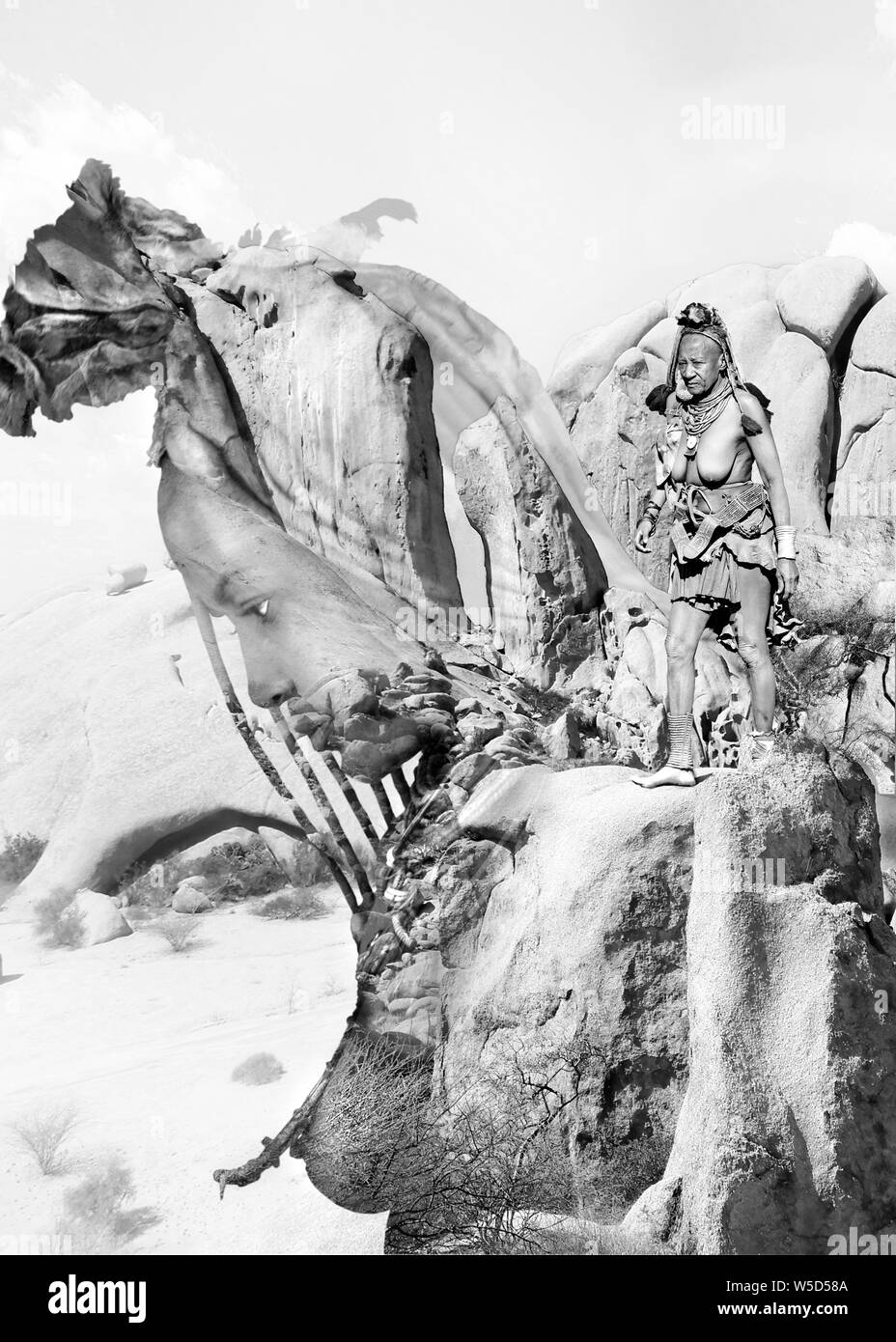 Norden Namibias Himba Dorf Stockfoto