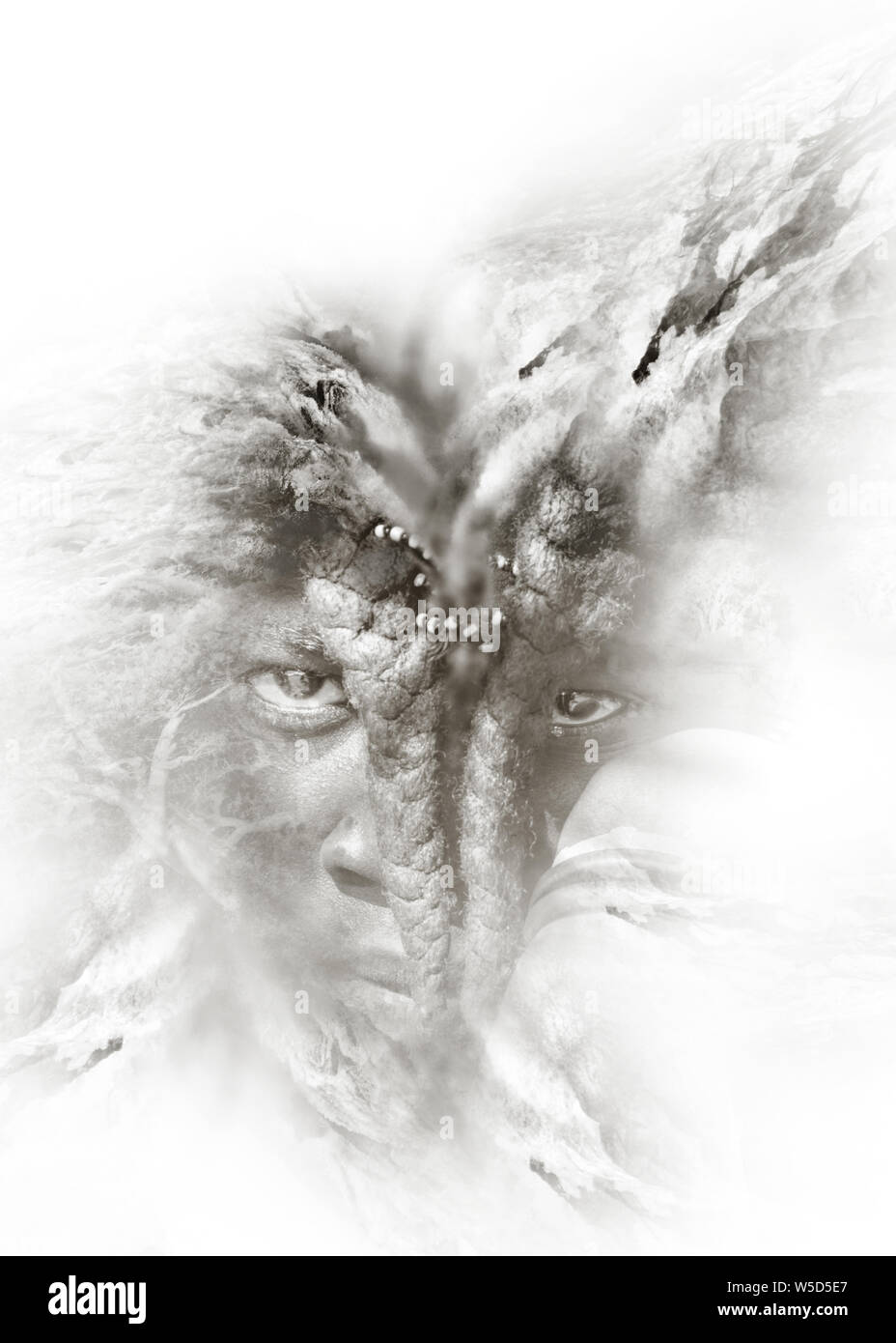 Norden Namibias Himba Dorf Stockfoto