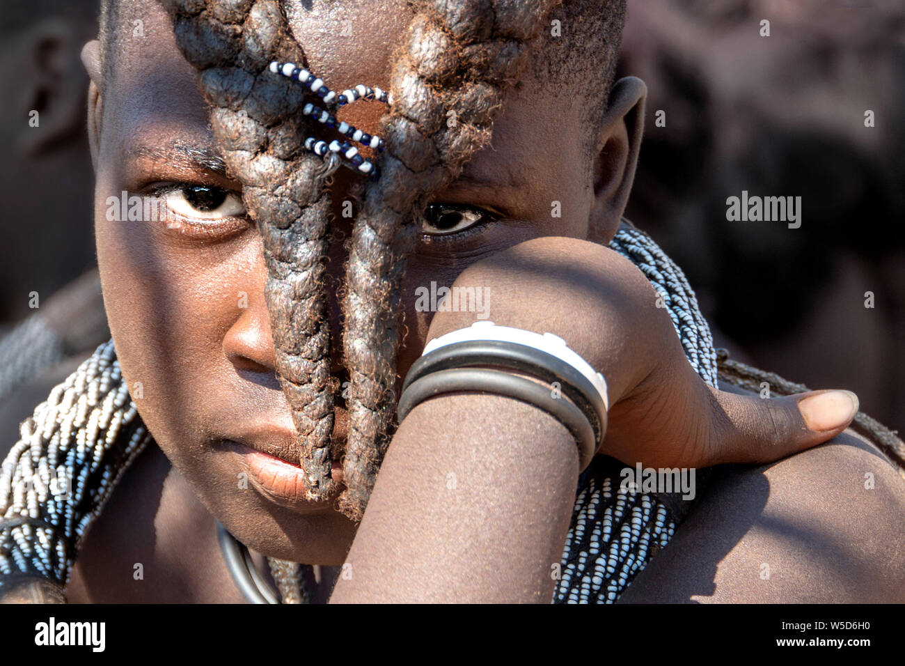 Norden Namibias Himba Dorf Stockfoto