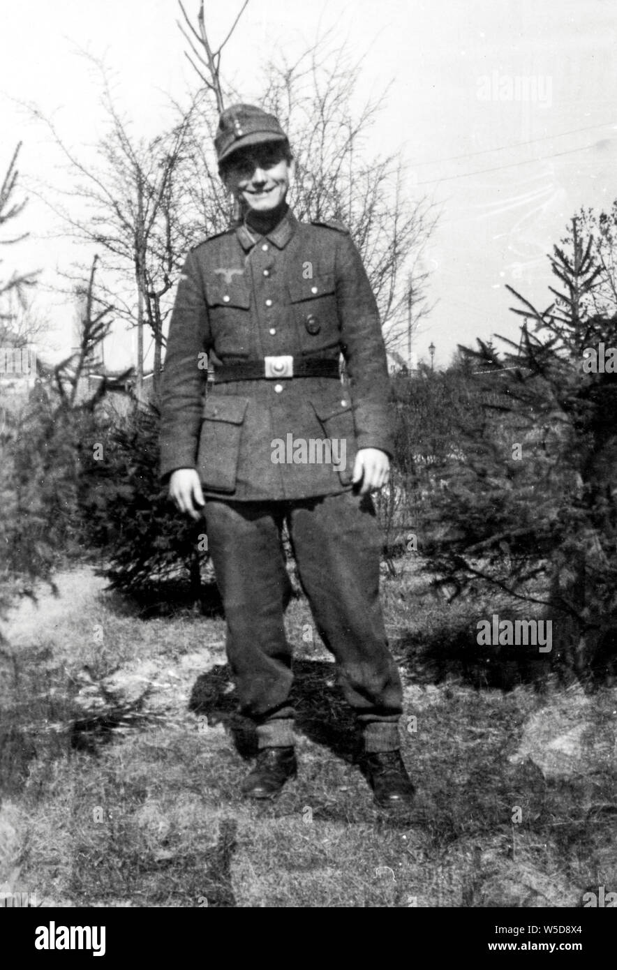Ein Deutscher Soldat in WW2 Stockfoto