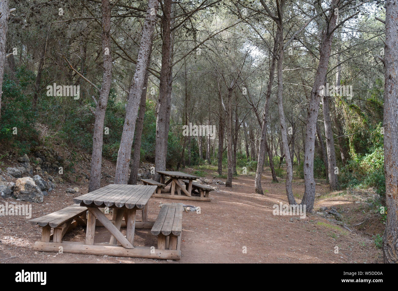 Picknickplatz in Sieben hängenden Tälern. Lagoa, Algarve, Portugal Stockfoto