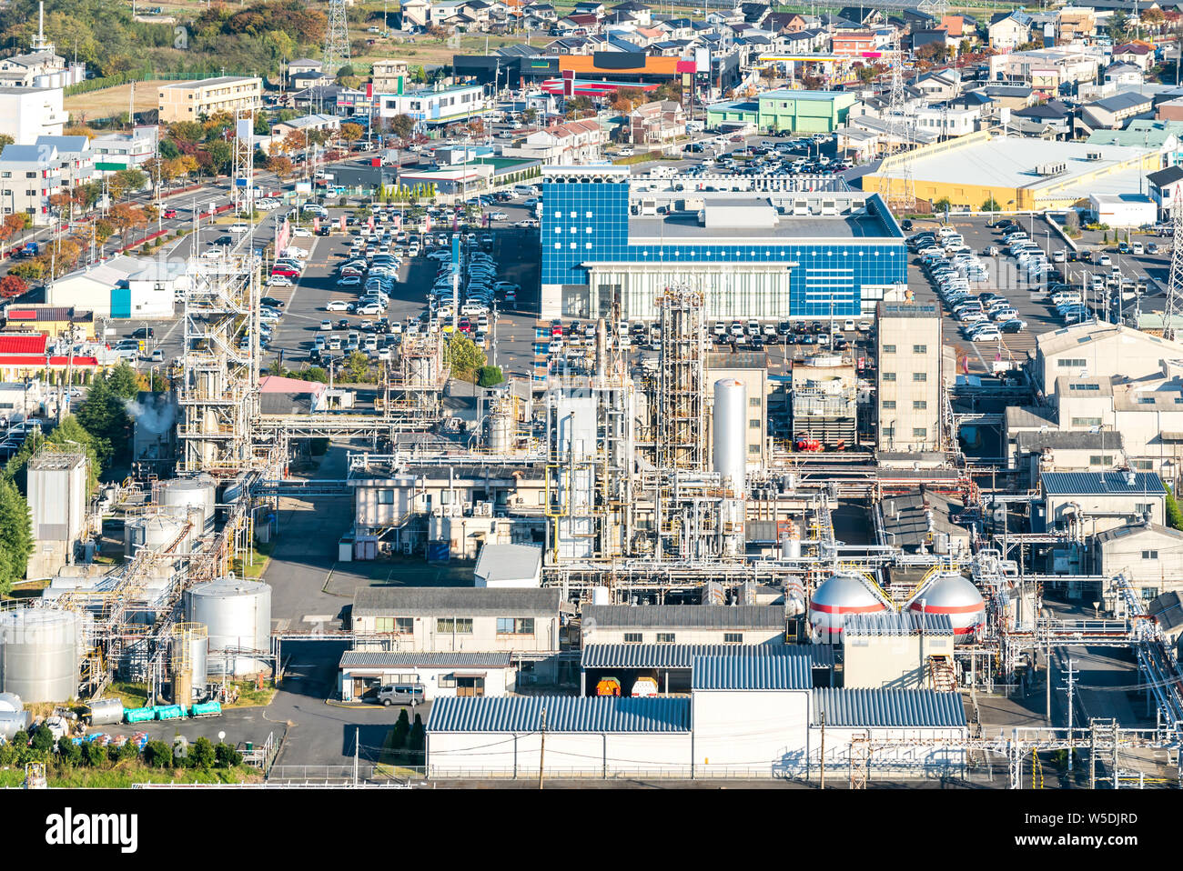 Chemische Fabrik in Stadt Koriyama Fukushima Japan Tohoku Stockfoto