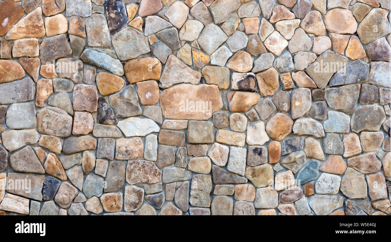 Naturstein Mauer oder Zaun Textur Stockfoto