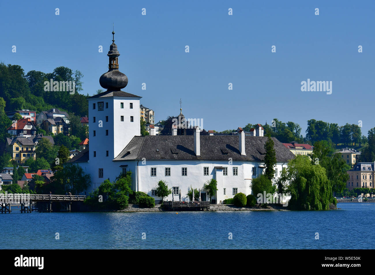 Schloss Ort, See schloss, Seeschloss Ort, Gmunden, Österreich, Europa Stockfoto