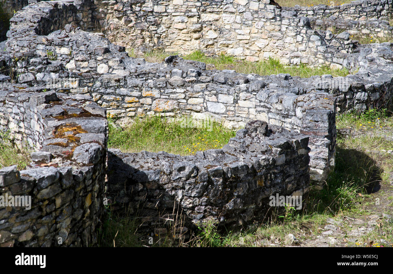 Festung Kuelap, Chachapoyas, 6.-16. Jahrhundert, selten besucht, abseits der ausgetretenen Pfade, 3000 m hoch, befestigte Stadt, Cloud Warriors, Norden von Peru, Südamerika Stockfoto