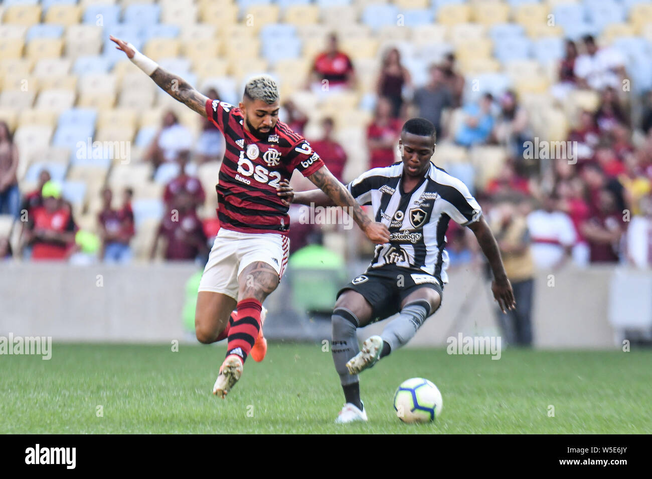 Rio De Janeiro, Brasilien. 28. Juli 2019. Während Flamengo x Botafogo, gleiches gilt für die 12. Runde der brasilianischen Meisterschaft, im Maracanã-Stadion, in der Stadt von Rio de Janeiro entfernt, an diesem Sonntag (28.). Credit: nayra Halm/FotoArena/Alamy leben Nachrichten Stockfoto