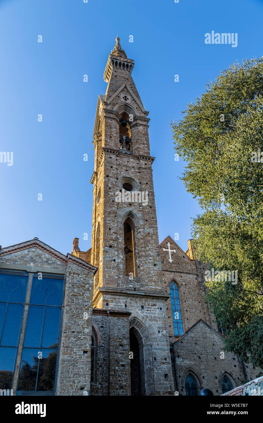 Brick Glockenturm der Basilika von Santa Croce. Florenz. Italien Stockfoto