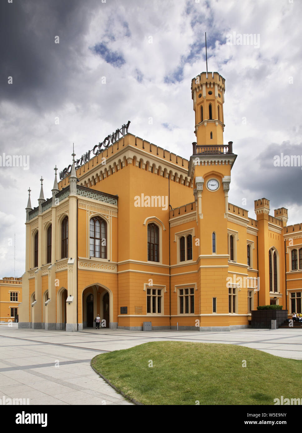 Wroclaw Glowny Bahnhof. Polen Stockfoto