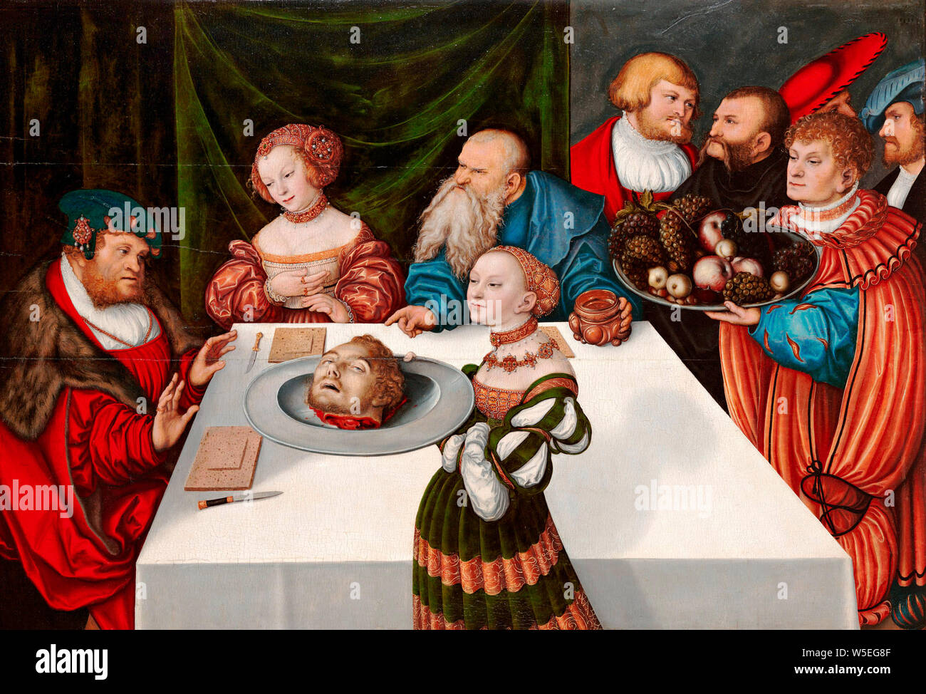 Das Fest des Herodes - Lucas Cranach der Ältere, 1531 Stockfoto
