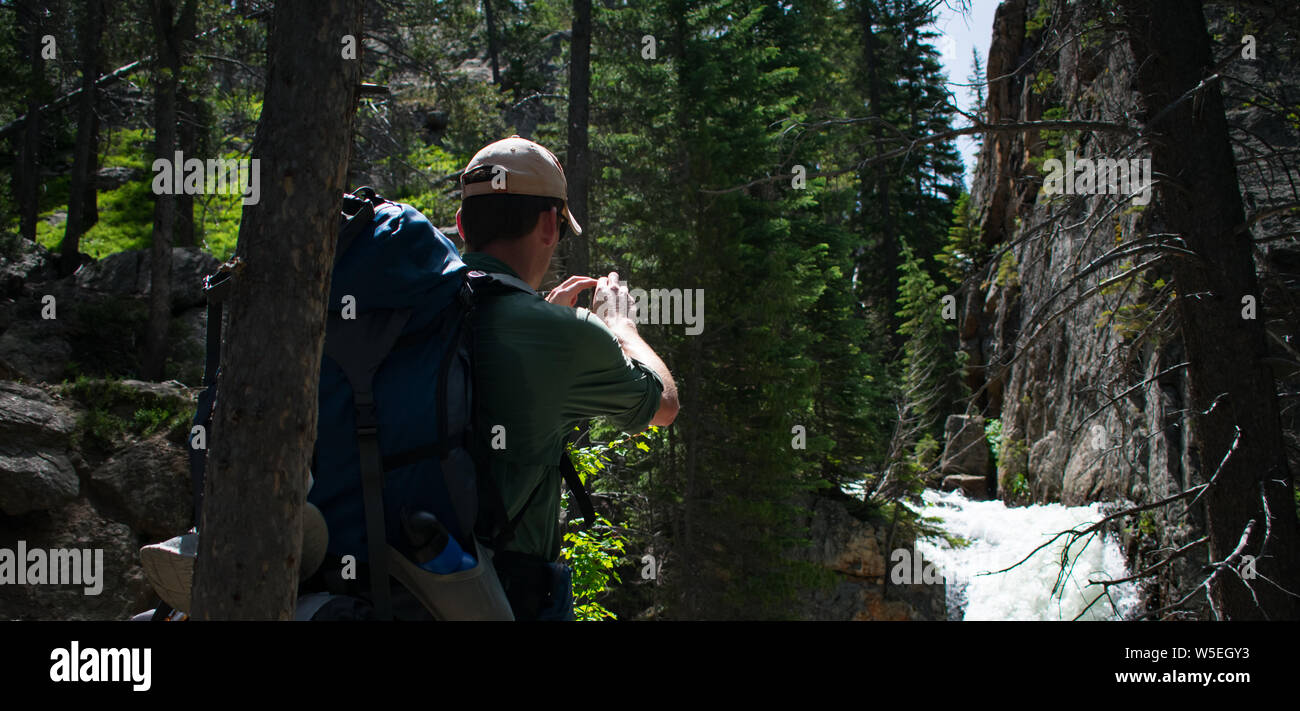 Rock Mountain National Park Trail Stockfoto