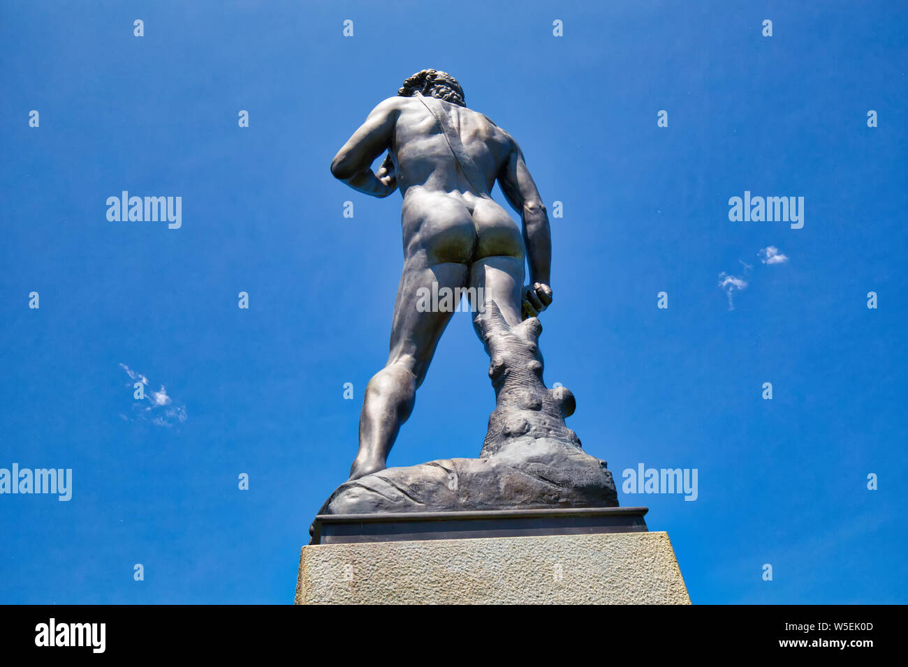 Buffalo, USA-20 Juli, 2019: Replik David-Statue von Michelangelo in Delaware Park suchen in Buffalo Stockfoto