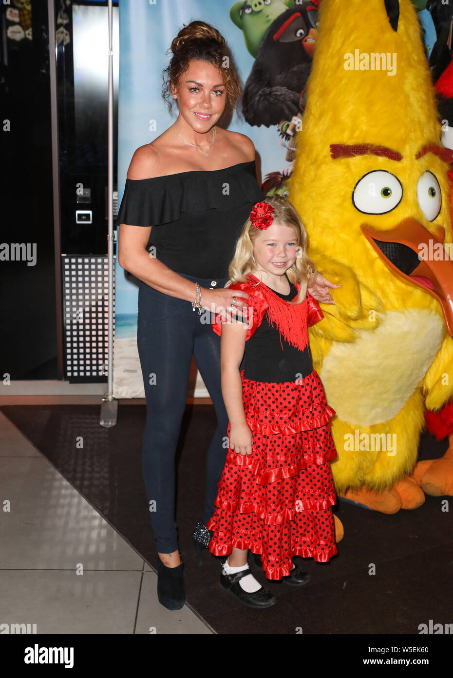 London, Großbritannien. 28. Juli 2019. Michelle Heaton besucht eine Galavorstellung von Angry Birds 2 bei VUE West End in London. Credit: SOPA Images Limited/Alamy leben Nachrichten Stockfoto