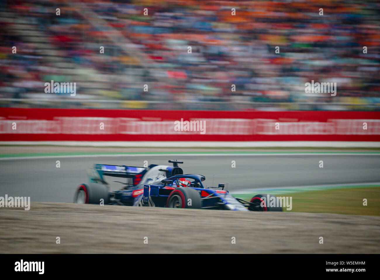 Hockenheim, Deutschland. 28. Juli 2019. Der russische Scuderia Toro Rosso Fahrer Daniil Kvyat konkurriert während der Deutschen F1 Grand Prix Rennen. Credit: SOPA Images Limited/Alamy leben Nachrichten Stockfoto