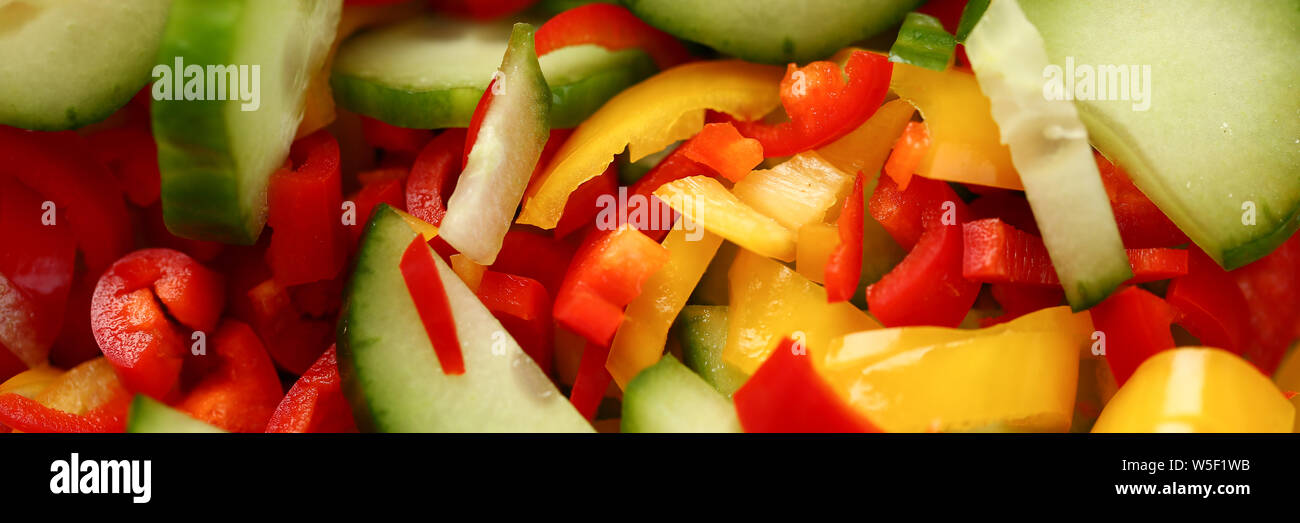 Gesunde gehackten rohen Gemüse Salat Zutat Stockfoto