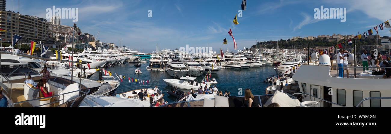 Hafen von Monaco Grand Prix Wochenende Stockfoto