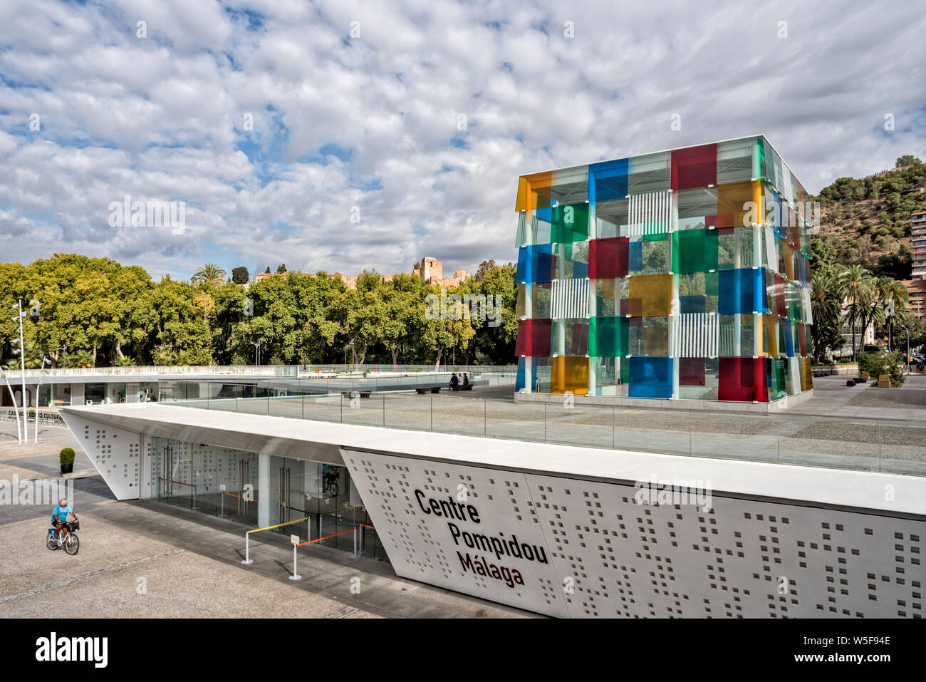 Centre Pompidou Malaga Zweig des weltberühmten Galerie im Pariser Centre Pompidou, Malaga, Andalusien, Spanien Stockfoto
