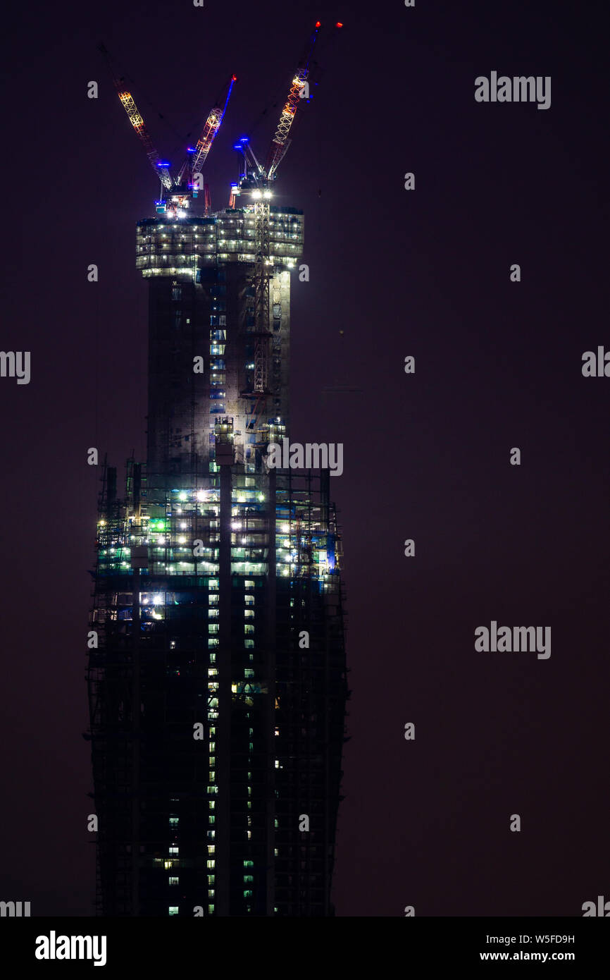 Merdeka PNB 118 oder Menara Warisan, die früher verwendeten Namen, ist ein 118 Etagen megatall Skyscraper derzeit in Kuala Lumpur, Malaysia gebaut Stockfoto