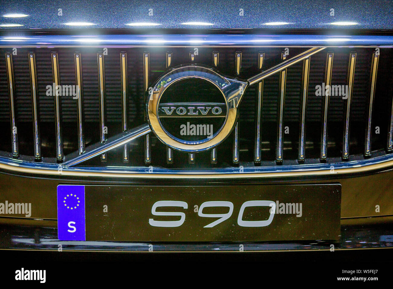 ---- Einen Volvo S 90 Auto ist während des 16. China (Guangzhou) Internationale Automobil Ausstellung angezeigt, auch als Auto Shanghai 2018, in Guan bekannt Stockfoto