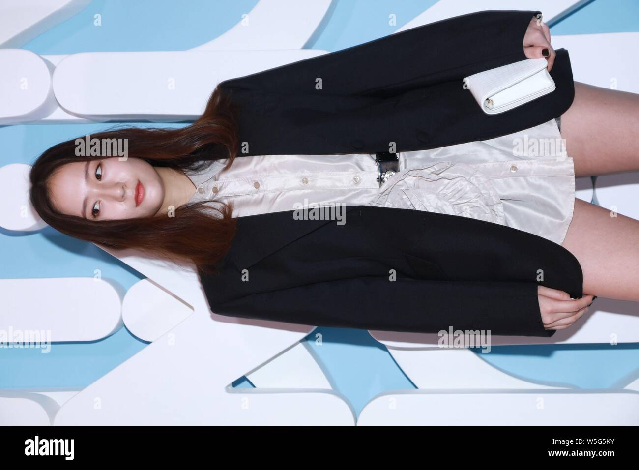Die amerikanische Sängerin und Schauspielerin Krystal Jung, professionell, bekannt als Krystal, der Koreanischen Mädchen Gruppe f (x), besucht eine Werbeveranstaltung für Miu Miu in Stockfoto