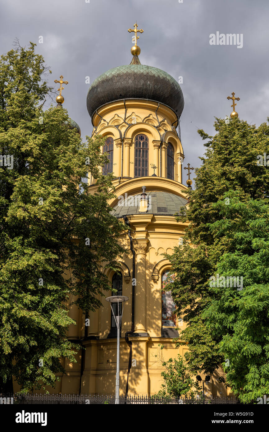 Der Metropolitan Kathedrale der Heiligen Maria Magdalena in Warschau, Polen, Polnische Orthodoxe Kirche von 1869, Russisch Revival Stil. Stockfoto