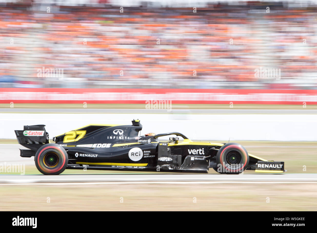 Nico HUELKENBERG (HÃ lkenberg, GER, Renault F1 Team), Aktion, 3. freie Training am 27.07.2019, Formel 1, Grand Prix von Deutschland in Hockenheim/Deutschland vom 26.07. - 28.07.2019, Saison 2019, | Verwendung weltweit Stockfoto