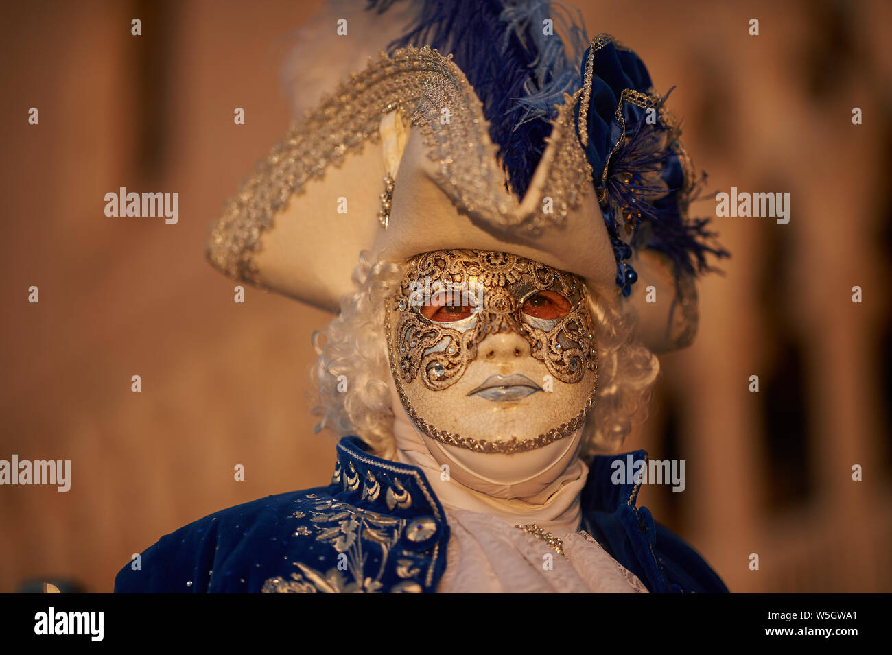 Venezianische Masken in Venedig Italien. Stockfoto