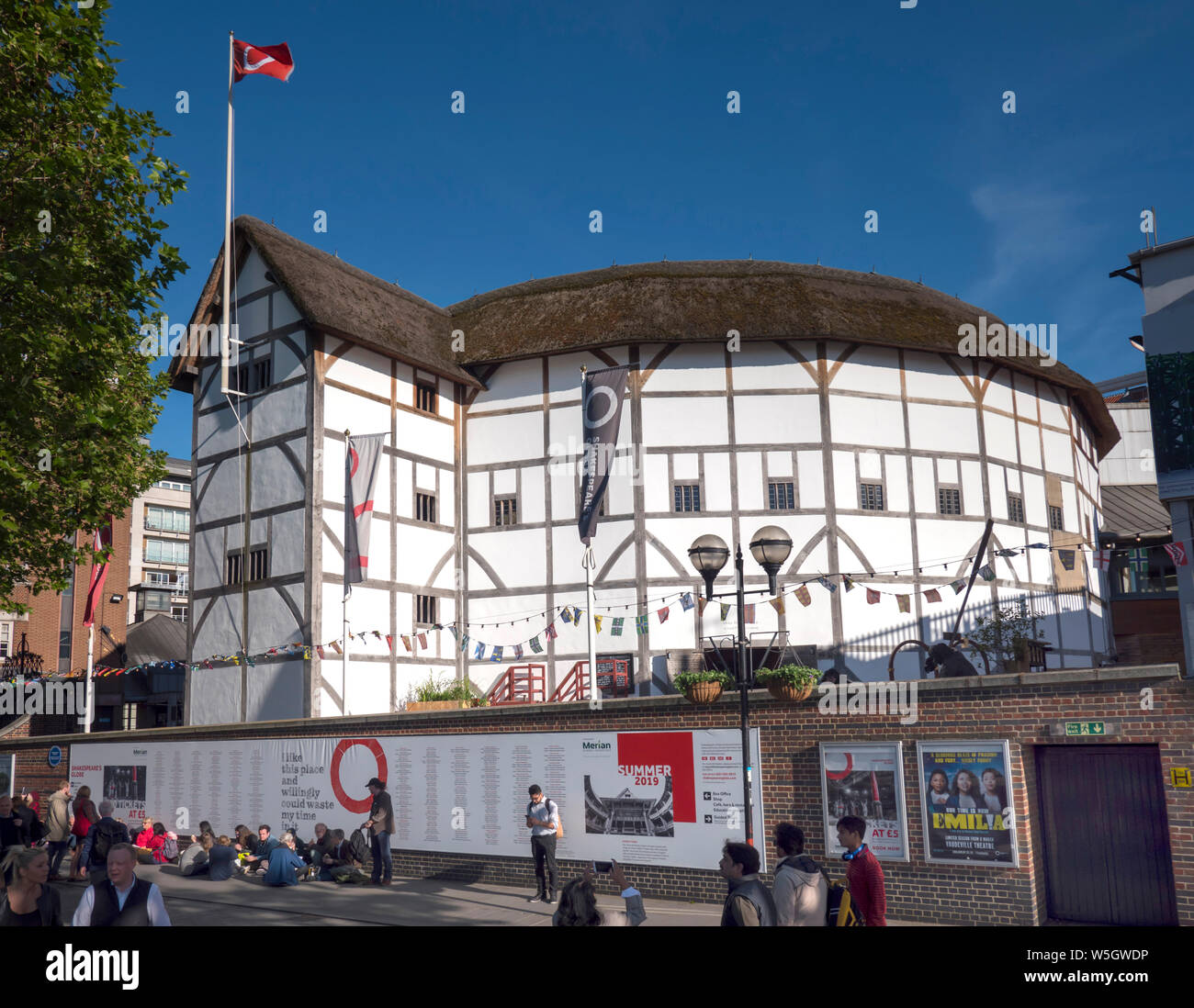 Globe Theatre, South Bank, London, England, Vereinigtes Königreich, Europa Stockfoto