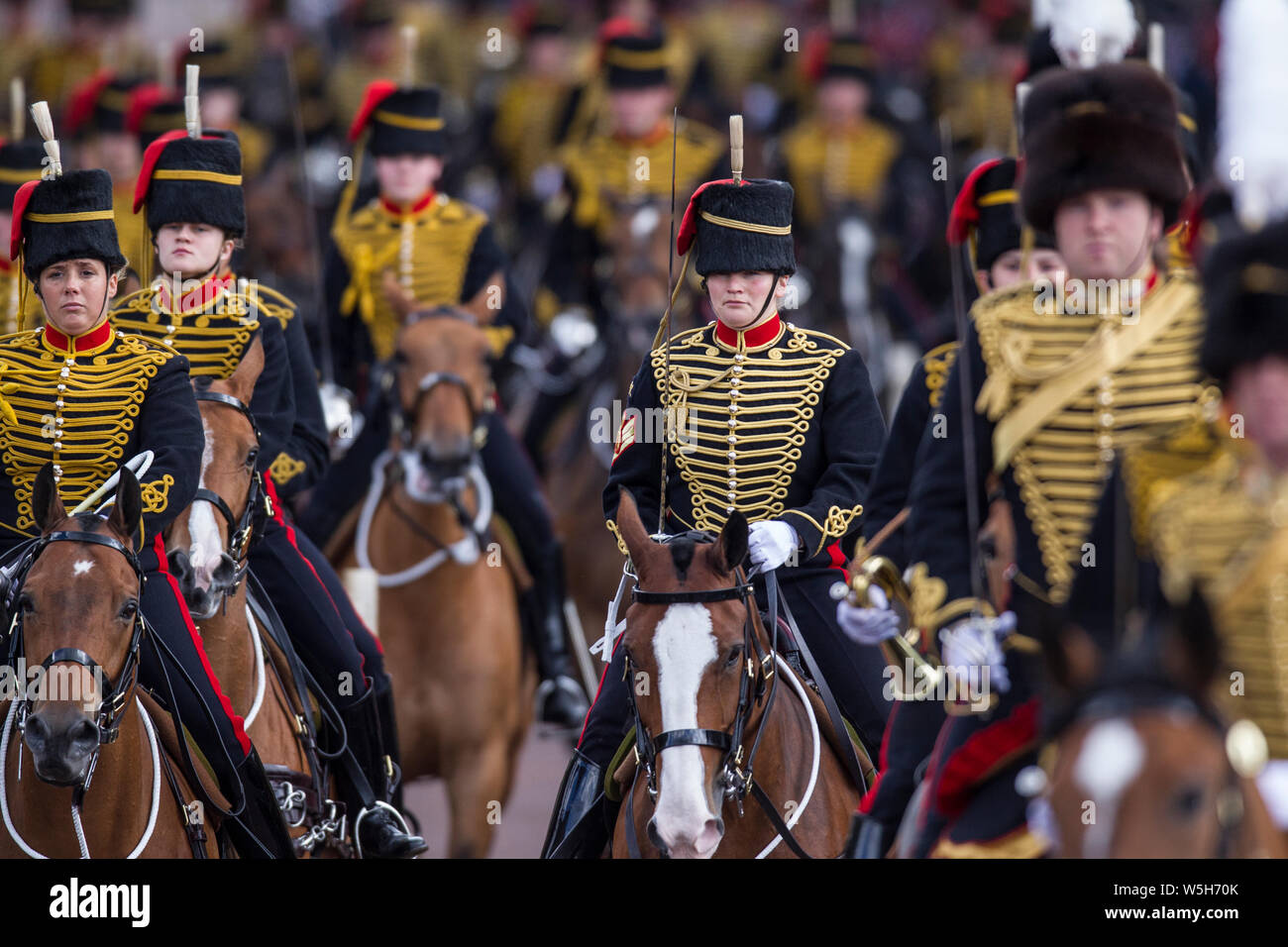 Die Farbe, Geburtstag Parade feiern der Königin außerhalb des Buckingham Palace, London, England, Vereinigtes Königreich Stockfoto