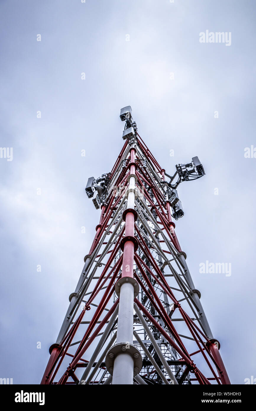 Mobilfunkmast in Südafrika Stockfoto