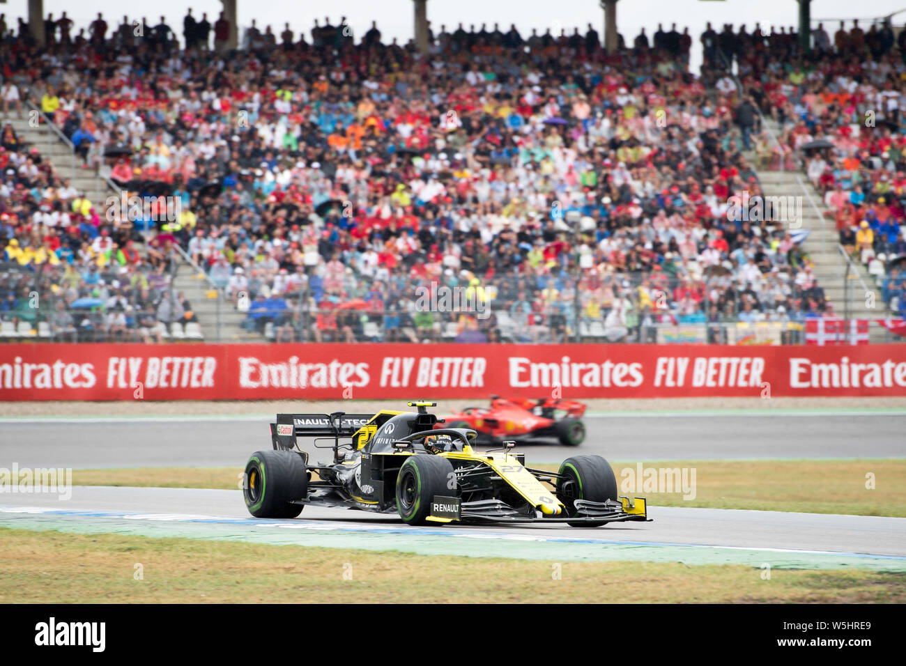 Hockenheim, Deutschland. 28. Juli 2019. Nico HUELKENBERG (HÃ lkenberg, GER, Renault F1 Team), Aktion, Rennen am 28.07.2019, Formel 1, Hockenheim Grand Prix von Deutschland/Deutschland vom 26.07. - 28.07.2019, Saison 2019, | Verwendung der weltweiten Kredit: dpa/Alamy leben Nachrichten Stockfoto