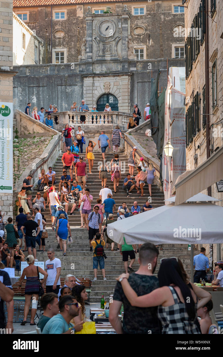 Jesuiten Treppe, Altstadt, Dubrovnik, Kroatien Stockfoto