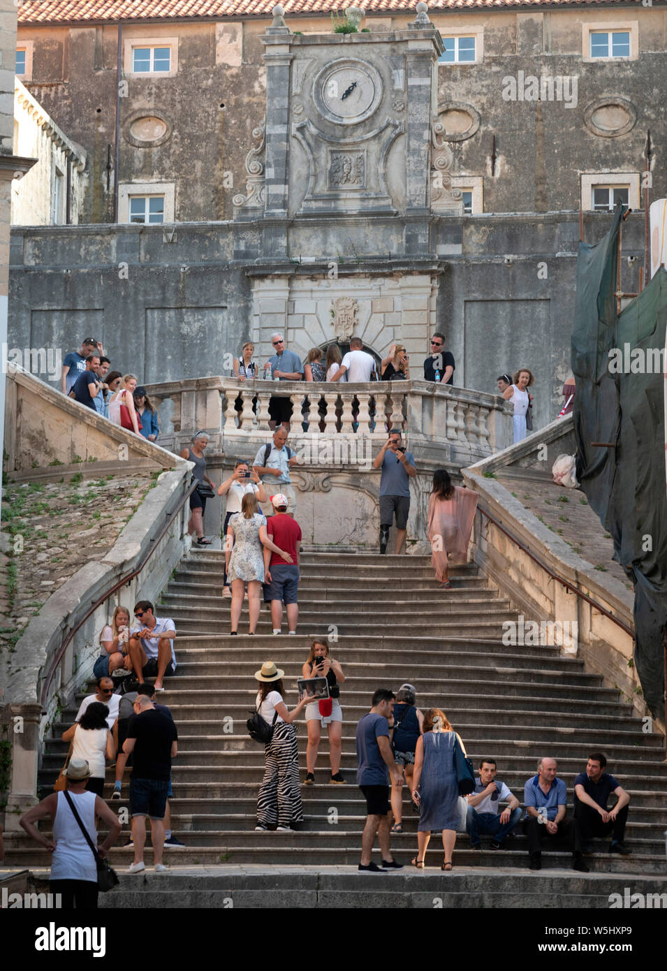 Jesuiten Treppe, Altstadt, Dubrovnik, Kroatien Stockfoto