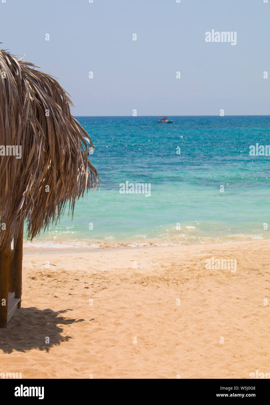 Strand und Palmen, sonnigen Tag Zypern Stockfoto