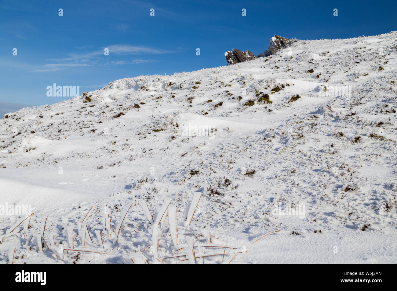 Schnee in die Brüste von Anu, Co Kerry, Irland Stockfoto