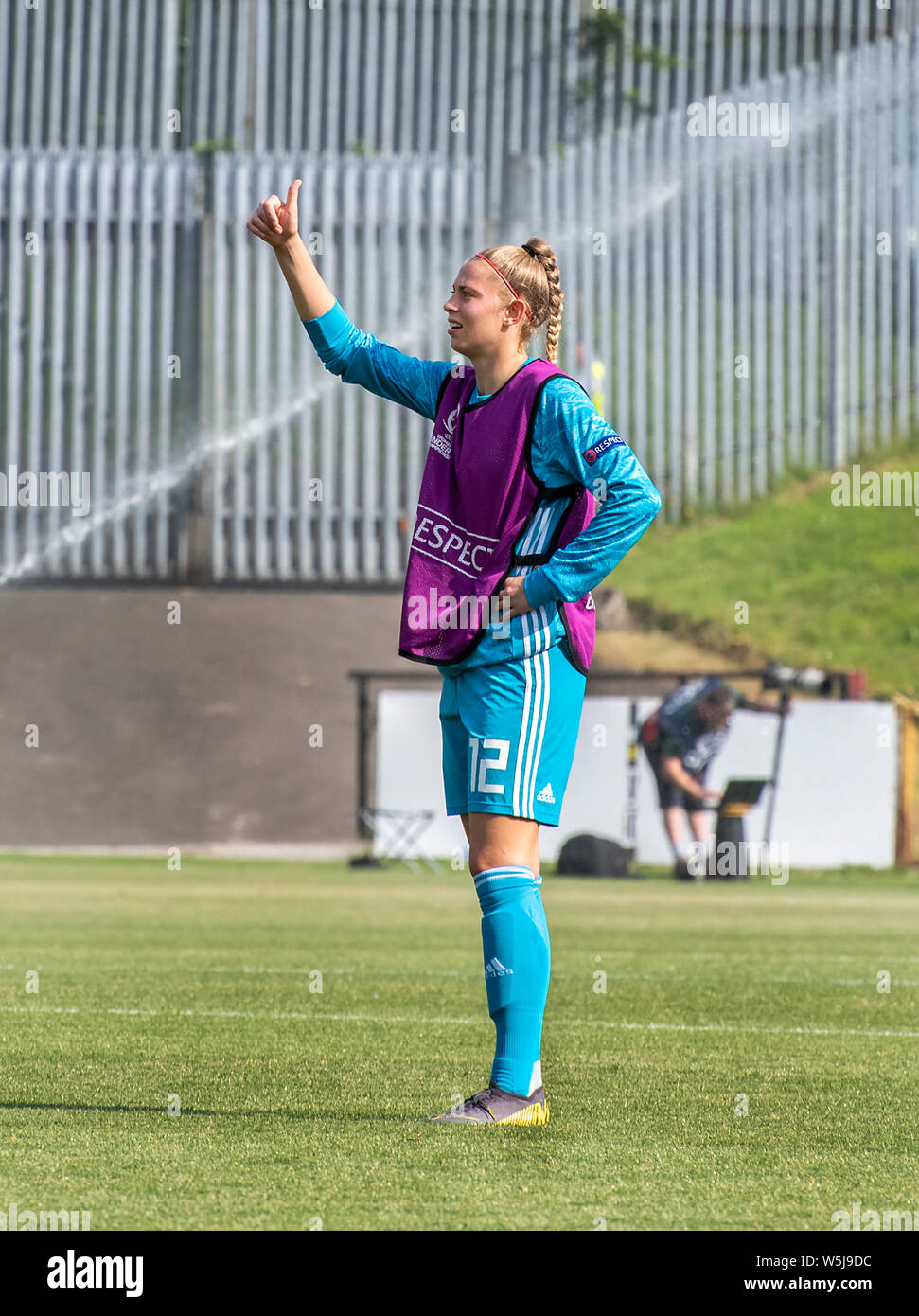 Glasgow, Schottland, Großbritannien. 25. Juli 2019: die UEFA-U19-Meisterschaft Halbfinale zwischen Deutschland und den Niederlanden in Glasgow gespielt. Stockfoto